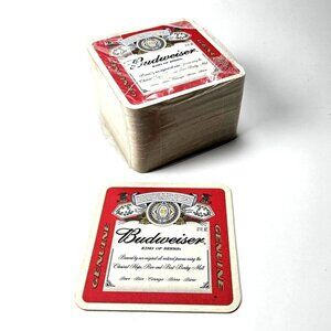 50 Budweiser Traditional King of Beers Two-Sided Coasters